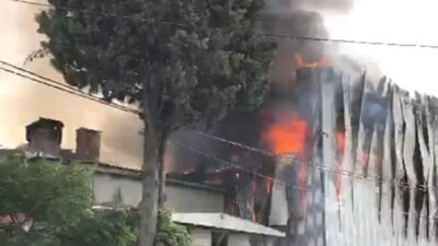 Kimyasal madde deposunda yangın