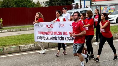 Eğitime destek için koştular