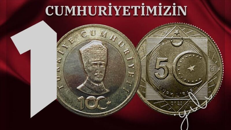 Hazine ve Maliye Bakanlığının, Cumhuriyet'in 100. yılı kapsamında bastırdığı "5