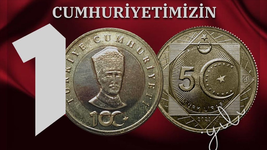 Cumhuriyetin 100. yılına özel ‘5 Türk lirası’ hatıra parası basıldı