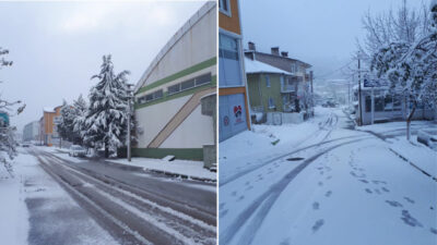 Bursa’nın bu ilçesi beyaza büründü!