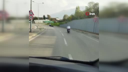 Bursa’da tehlikeli yolculuk kamerada