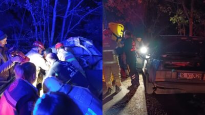 Bursa’da feci kaza! Otomobil traktörle çarpıştı