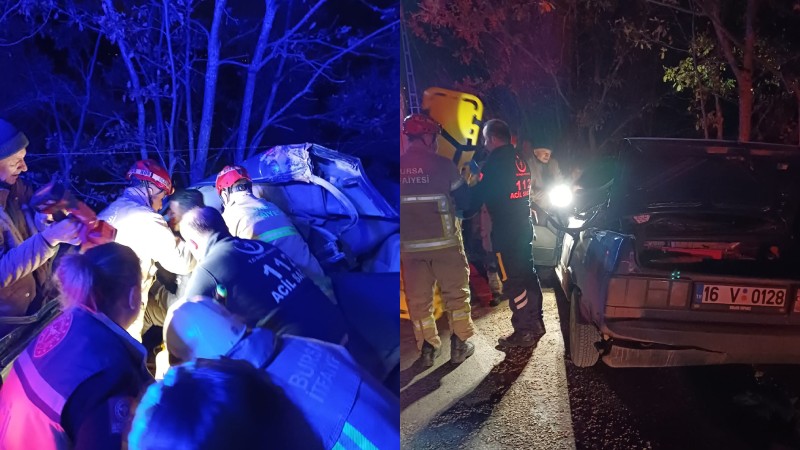 Bursa’da feci kaza! Otomobil traktörle çarpıştı