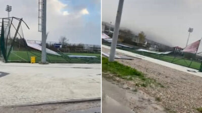 Bursa’da şiddetli lodos hasar vermeye devam ediyor