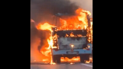 Bursa’da korku dolu anlar! İşçileri taşıyan servis aracı…