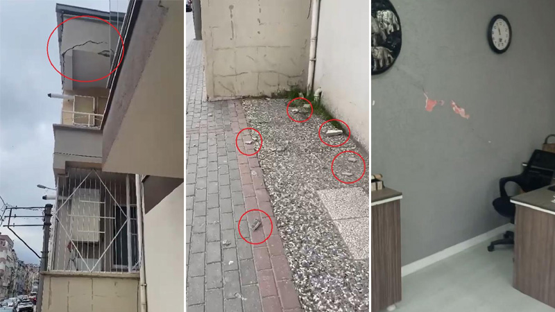Bursa’daki bazı binalarda çatlaklar oluştu