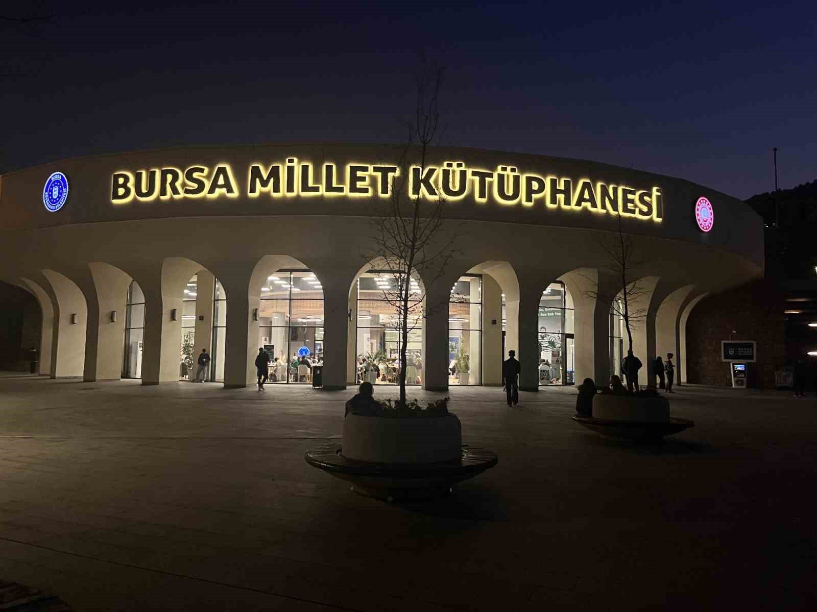 Bursa’da Millet Kütüphanesi artık 24 saat açık