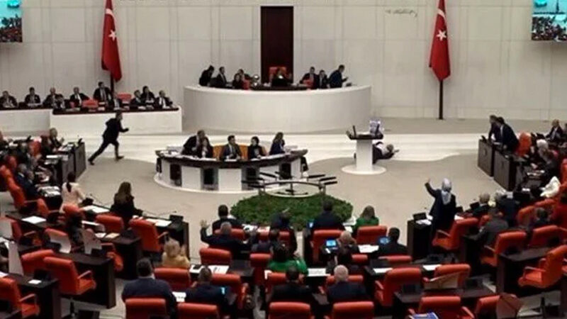 TBMM Genel Kurulu'nda, Saadet Partisi Kocaeli Milletvekili Hasan Bitmez, kürsüde