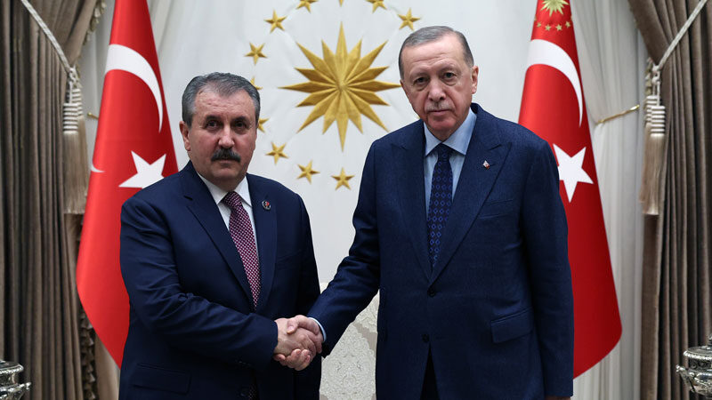 Cumhurbaşkanı Erdoğan, BBP Genel Başkanı Destici'yi kabul etti.