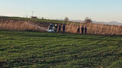 Bursa’da eğitim uçağı mecburi iniş yaptı…Pilot hafif yaralı