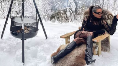 Giydiği mini elbisesiyle büyüledi!