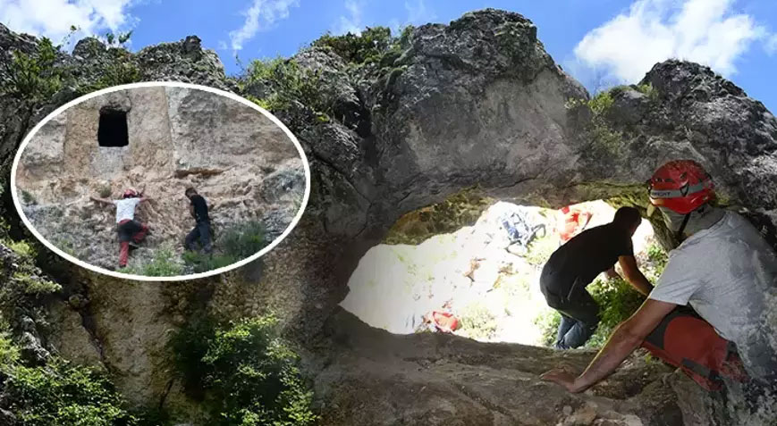 Herkes yıllardır kayadan akan bu balın peşinde! İçeri girdiler, şaşırtan manzara