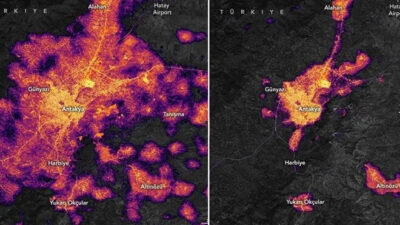 NASA’nın verileriyle acı tablo: Hatay’ın depremden önceki ve sonraki hali