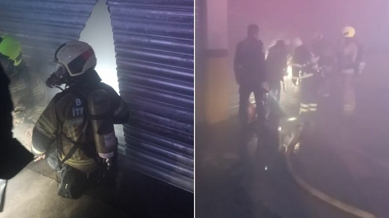Yüzüncü Yıl Atatürk Stadyumu'nda çıkan yangın söndürüldü.