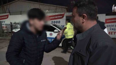 Bursa’da biri 16 yaşında direksiyona geçti, diğeri alkollü halde polisle pazarlık yapmaya çalıştı