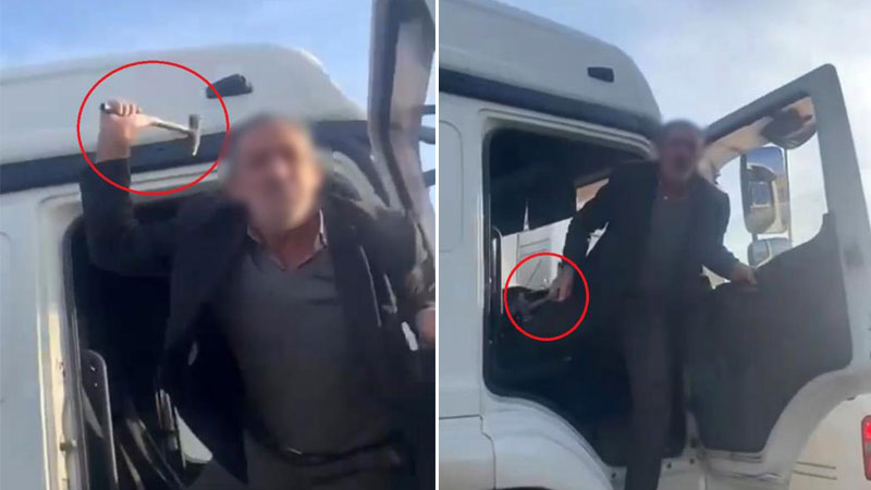 Bursa’da trafikte çekiçli dehşet!