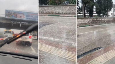 Bursa’da dolu yağışı etkili oldu