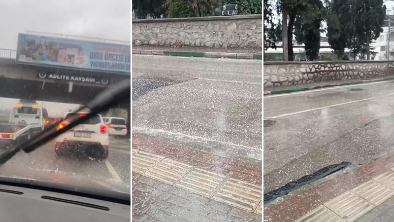 Bursa’da dolu yağışı etkili oldu