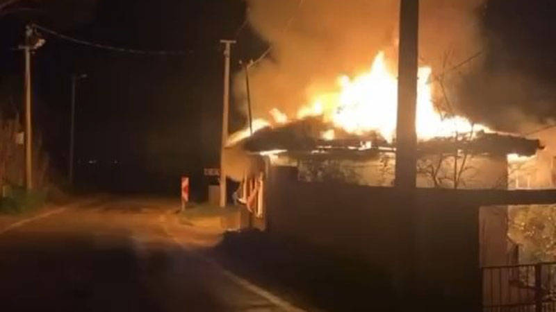 Bursa’da gece yarısı korkutan yangın