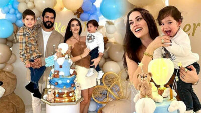 Ünlü çiftin oğulları 1 yaşında! İşte doğum günü partisinden görüntüler