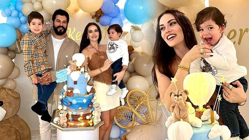Ünlü çiftin oğulları 1 yaşında! İşte doğum günü partisinden görüntüler