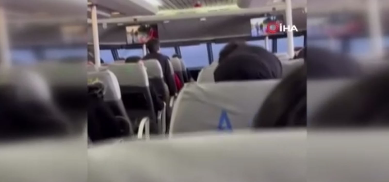 Bursa deniz otobüsünde korku dolu anlar…