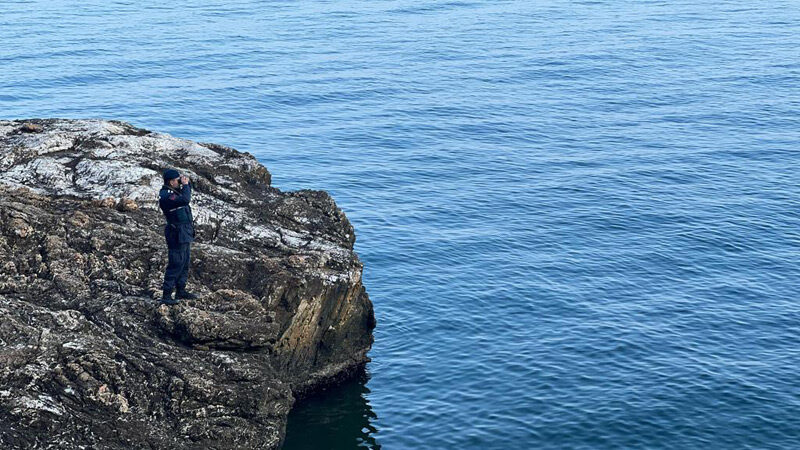 Marmara Denizi'nde, Bursa'nın Karacabey ilçesi açıklarında İmralı Adası'nın güneybatısında su