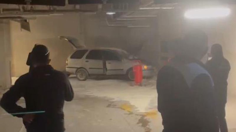 Bursa’da otoparkta panik anları