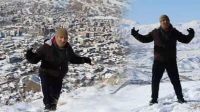 Tüm şehir ayaklarının altında! ‘Yalnız Kurt’ Sitare Dağı’na 10 dakikada tırmanıyor