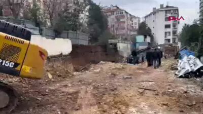 İstinat duvarı çöktü! 1 işçi ağır yaralandı