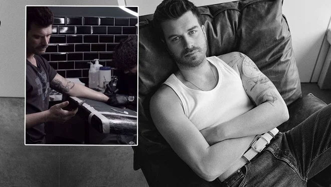 Kıvanç Tatlıtuğ’un yeni dövmesi gündem oldu Kıvanç Tatlıtuğ’un yeni dövmesi gündem oldu