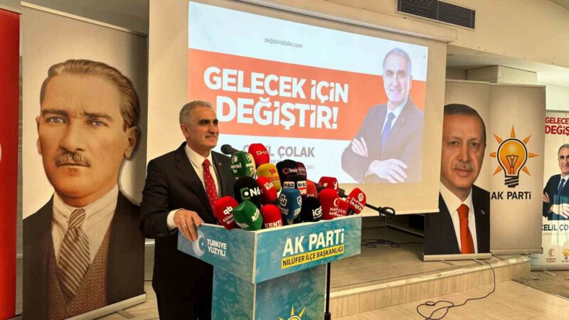 AK Parti’nin Nilüfer adayı Celil Çolak: Yüzde 62 ile kazanacağız Bu seçimlerde önceki dönemin sonuçlarını tersine çevireceklerini belirten AK Parti