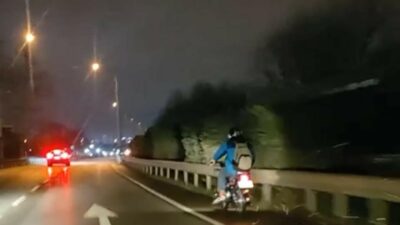 Bursa’da arıza yapan motosikletle kilometrelerce seyir etti