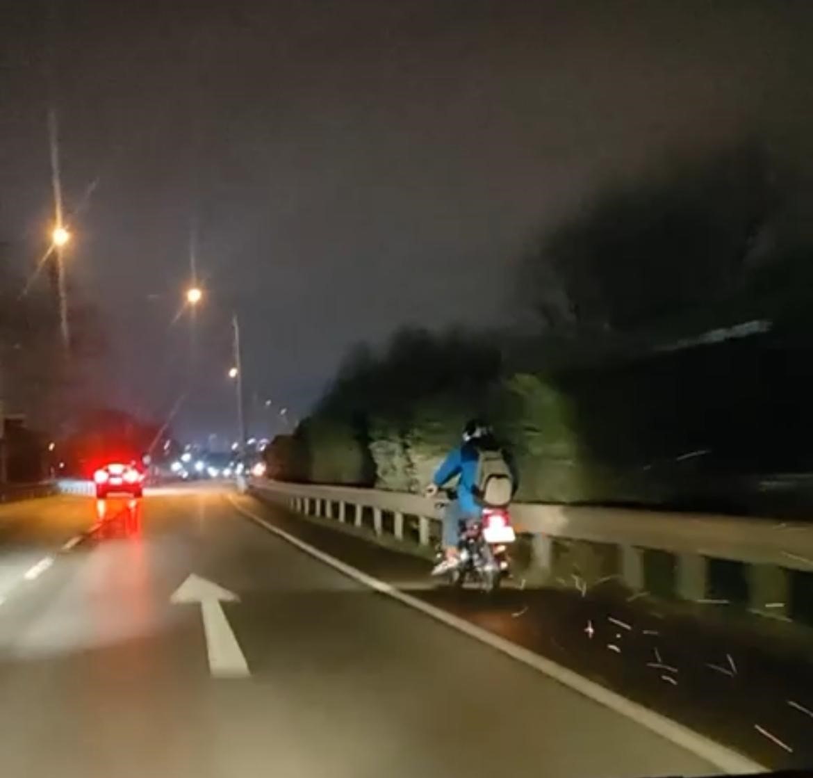 Bursa’da arıza yapan motosikletle kilometrelerce seyir etti