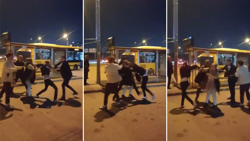 Görüntüler Bursa’dan… Otobüs şoförüyle yolcu birbirine girdi