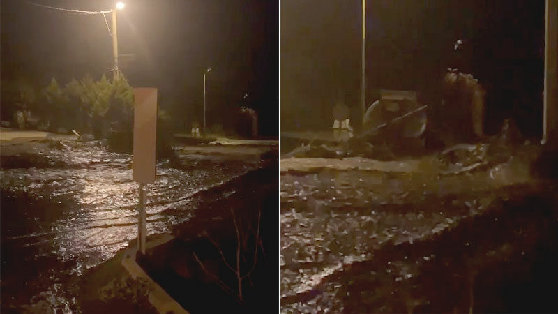 Bursa’da su borusu patladı! Yollar göle döndü Bursa’nın Karacabey ilçesinde su borusu patladı, yollar göle döndü. O