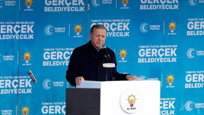 Yerel seçime 48 gün kalmışken Cumhurbaşkanı Recep Tayyip Erdoğan, Tekirdağ'da
