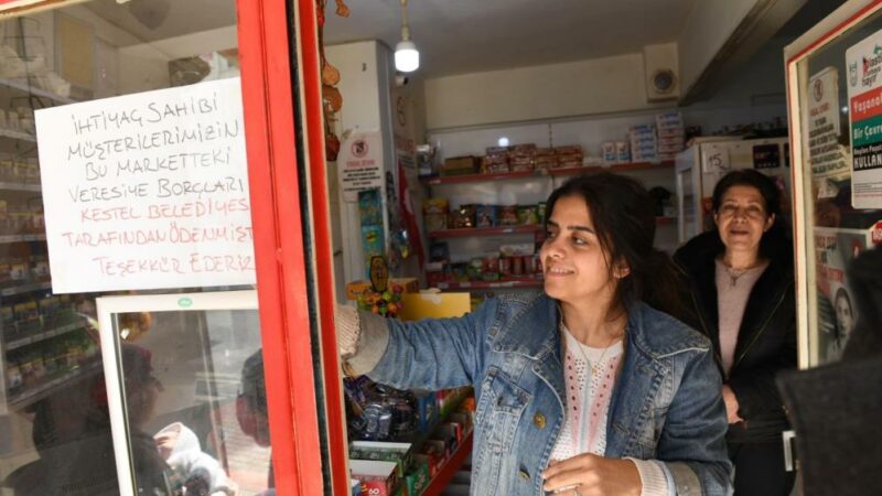 Kestel Belediyesi, bakkallardaki ve okul kantinlerindeki veresiyeler ile elektrik ve