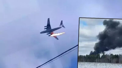 Rusya’nın İvanovo bölgesinde askeri kargo uçağı düştü