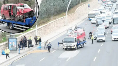 Ankara’da minibüs duraktan yolcu alan otobüse çarptı: 1 ölü, 1 yaralı