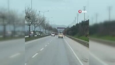 Bursa’da tehlikeli taşımacılık! O anlar kamerada