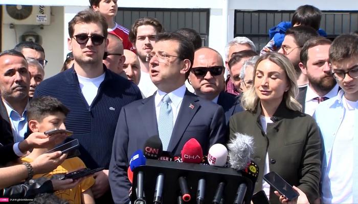İstanbul Büyükşehir Belediye Başkanı ve Adayı İmamoğlu’dan ilk açıklama