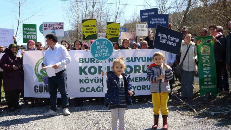 Bursa’nın Orhaneli ilçesine bağlı Dağgüney köyü yakınlarında yapılmak istenen mermer