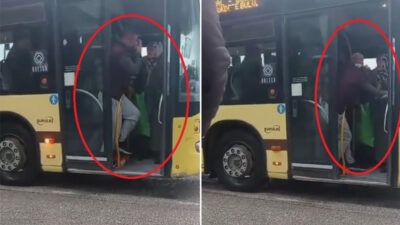 Bursa’da otobüsün içi bir anda karıştı