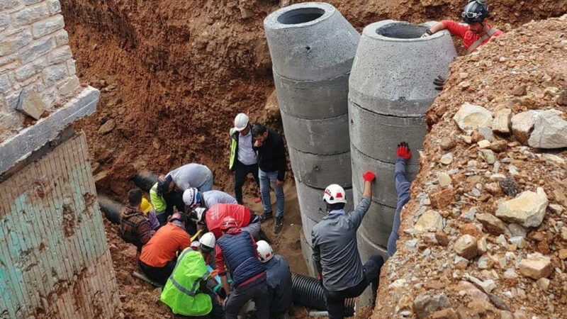 Bodrum’da inşaatta toprak kayması: 2 işçi yaralı