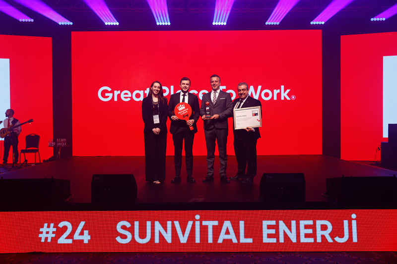 Sunvital Enerji, Great Place to Work ödül töreninde