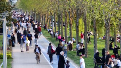 Bursa’da bayramda parklar da doldu