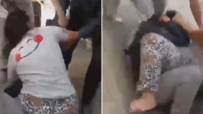 Görüntüler Bursa’dan… Birbirlerine girdiler