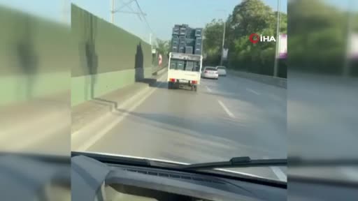Bursa’da tehlikeli taşımacılık! O anlar kamerada